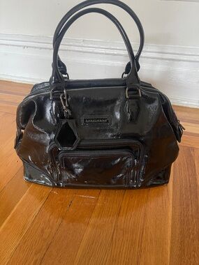 Longchamp Vintage Legende Verni Frame Doctor Bag, Black